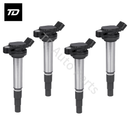 Bobina de encendido (4 unidades, 90919-02252) compatible con Toyota Corolla 1.8L 09-19, Prius 1.8L 10-15 y Lexus CT200h 1.8L 11-17.